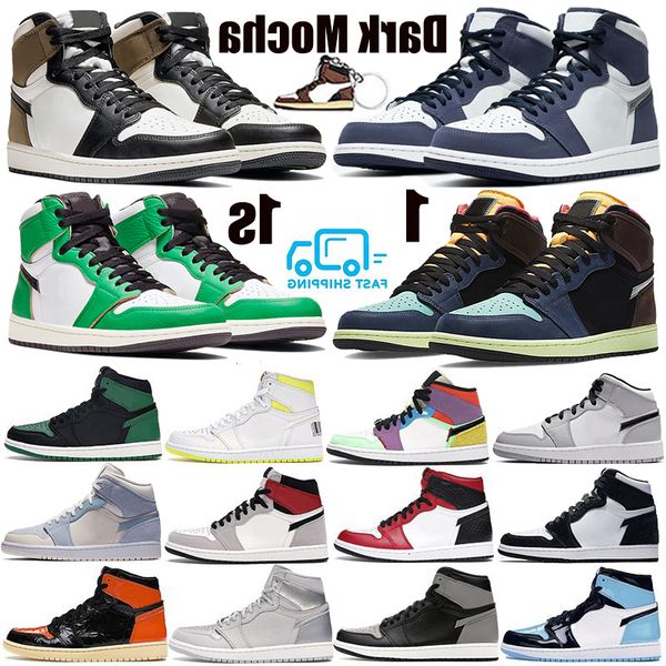 1s mens basketball shoes 1 high dark mocha midnight navy jumpman mid light smoke grey twist chicago bred toe sneakers women sports trainers, White;red
1s mens basketball shoes 1 high dark mocha midnight navy jumpman mid light smoke grey twist chicago bred toe sneakers women sports trainers, White;red