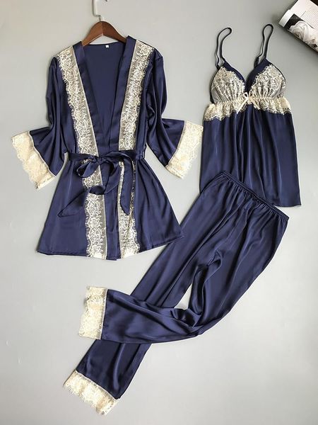 lisacmvpnel srping new lace 3 pcs pajama set ice silk nightdress+cardigan+long pant pijama for women1, Black;red
lisacmvpnel srping new lace 3 pcs pajama set ice silk nightdress+cardigan+long pant pijama for women1, Black;red