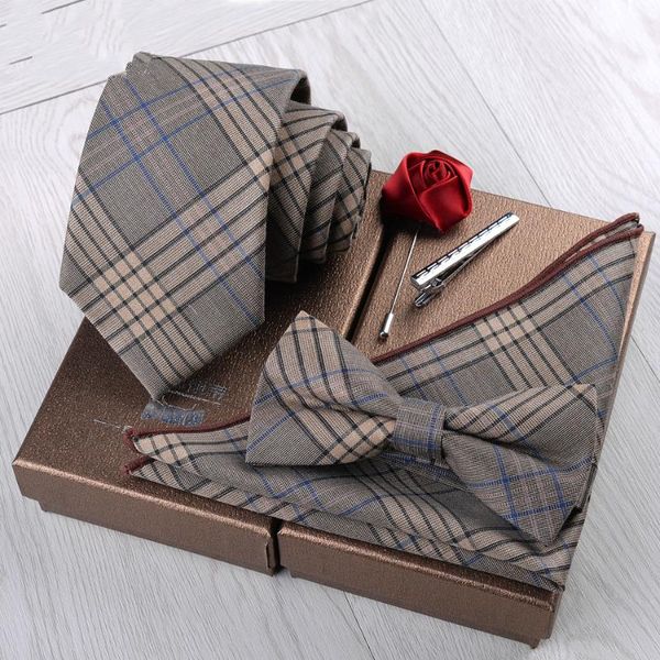 bow ties dress five-piece wedding tie business casual groom cotton pocket towel clip gift box tide men, Black;gray
bow ties dress five-piece wedding tie business casual groom cotton pocket towel clip gift box tide men, Black;gray