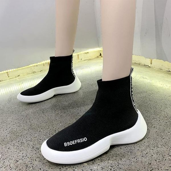 sock boots stretch fabric slip on women's ankle boots fashion casual platform autumn female footwear new ladies vulcanized shoes, Black
sock boots stretch fabric slip on women's ankle boots fashion casual platform autumn female footwear new ladies vulcanized shoes, Black