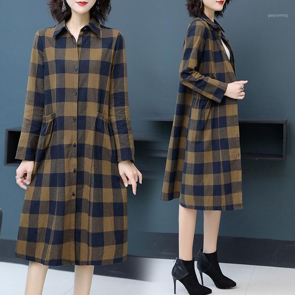 new 2021 spring autumn long trench coat for women casual slim single-breasted lattice coat women's thin overcoat with pocket1, Tan;black
new 2021 spring autumn long trench coat for women casual slim single-breasted lattice coat women's thin overcoat with pocket1, Tan;black