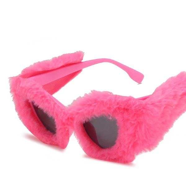 sunglasses trendy cat eye women 2022 soft fur velet sun glasses party cosplay gift, White;black
sunglasses trendy cat eye women 2022 soft fur velet sun glasses party cosplay gift, White;black