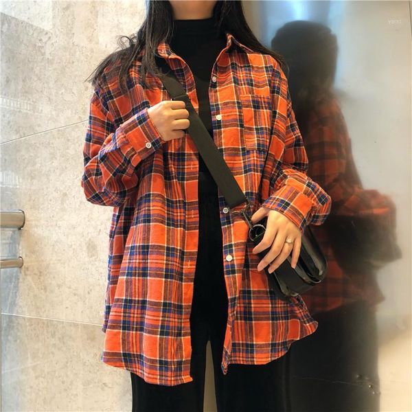 bella philosophy 2020 spring womens plaid blouses streetwear long sleeve blusas mujer turn down collar korean female shirts1, White
bella philosophy 2020 spring womens plaid blouses streetwear long sleeve blusas mujer turn down collar korean female shirts1, White