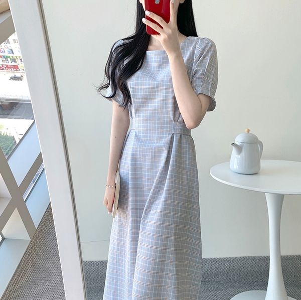 p641o 2020 new waist skirt dress summer women's french small fresh and plaid dress with dresslong closing and thin temperamentsen depar, Black;gray
p641o 2020 new waist skirt dress summer women's french small fresh and plaid dress with dresslong closing and thin temperamentsen depar, Black;gray