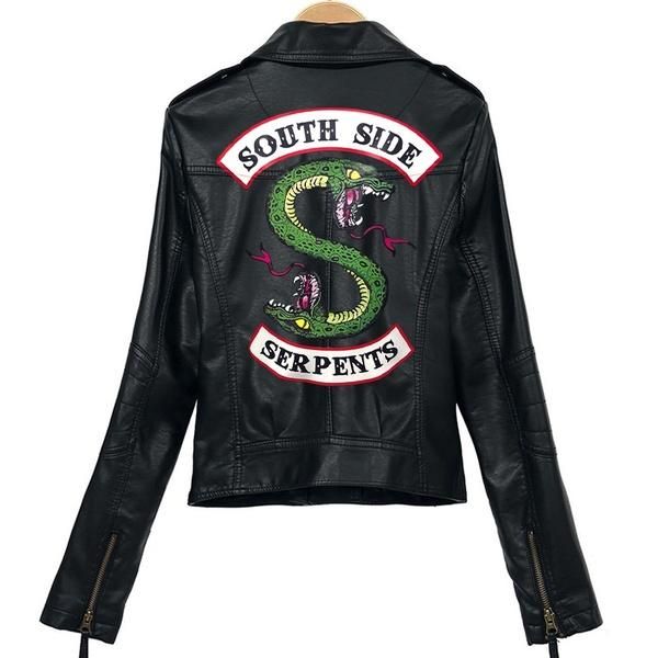 women's jackets 2021 riverdale pu printed logo southside serpents women streetwear leather jacket, Black;brown
women's jackets 2021 riverdale pu printed logo southside serpents women streetwear leather jacket, Black;brown