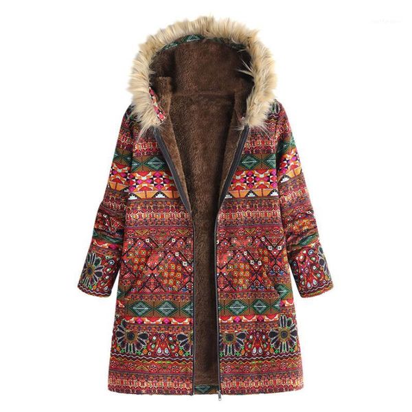 female jacket plush coat women's hooded jackets winter warm outwear floral print pockets vintage windproof oversize coats1, Black;brown
female jacket plush coat women's hooded jackets winter warm outwear floral print pockets vintage windproof oversize coats1, Black;brown