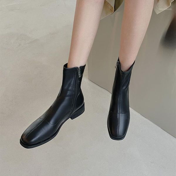 boots eshtonshero women shoes ankle winter med heel leather square toe zipper platform casual size 3-91, Black
boots eshtonshero women shoes ankle winter med heel leather square toe zipper platform casual size 3-91, Black