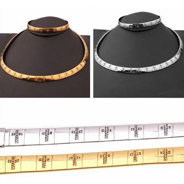 8mm customized 316l stainless steel silver gold cross design choker collar chain mens womens necklace and bracelet jewelry sets yjg69
8mm customized 316l stainless steel silver gold cross design choker collar chain mens womens necklace and bracelet jewelry sets yjg69