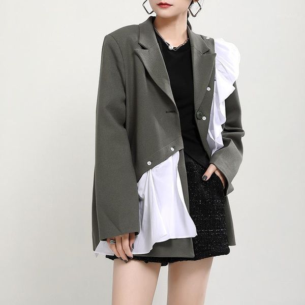 womens high fashion stylish patch work blazer jacket classic female winter wear1, White;black
womens high fashion stylish patch work blazer jacket classic female winter wear1, White;black