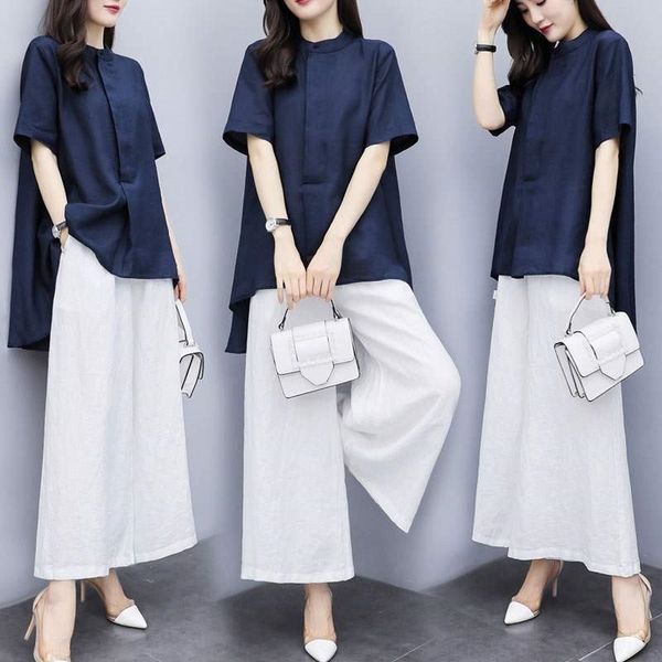 lbwok solid color linen suit in short large 9-point coatsleeve wide leg pants two piece set of new size women's dress women's 2020, Gray
lbwok solid color linen suit in short large 9-point coatsleeve wide leg pants two piece set of new size women's dress women's 2020, Gray