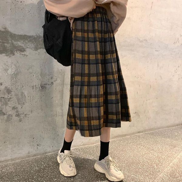 vintage plaid pleated long skirts winter women punk rock korean woolen skirt streetwear drawstring elastic waist midi skirt1, Black
vintage plaid pleated long skirts winter women punk rock korean woolen skirt streetwear drawstring elastic waist midi skirt1, Black