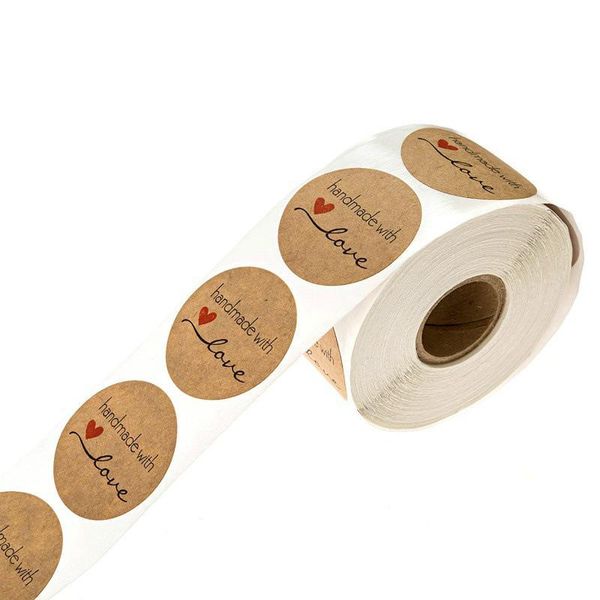 gift wrap 1/1.5 inch kraft paper hand made thank you sticker diy handmade with love label party wedding adhesive round 500pcs/roll
gift wrap 1/1.5 inch kraft paper hand made thank you sticker diy handmade with love label party wedding adhesive round 500pcs/roll