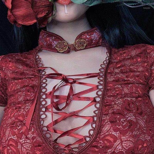 retro lace cheongsam nightdress uniform beauty backless dress nightgown woman chinese style pajamas party mini qipao1, Red
retro lace cheongsam nightdress uniform beauty backless dress nightgown woman chinese style pajamas party mini qipao1, Red