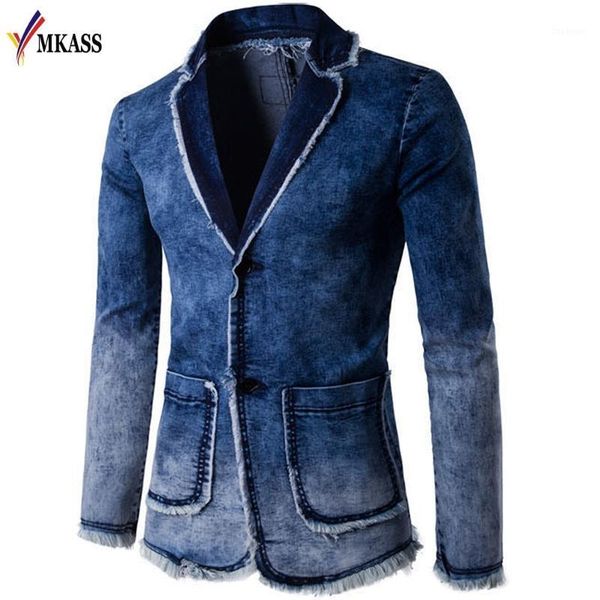 2019 new spring fashion blazer denim jacket suit men slim fit masculino trend jeans suits casual suit jacket jean1, White;black
2019 new spring fashion blazer denim jacket suit men slim fit masculino trend jeans suits casual suit jacket jean1, White;black