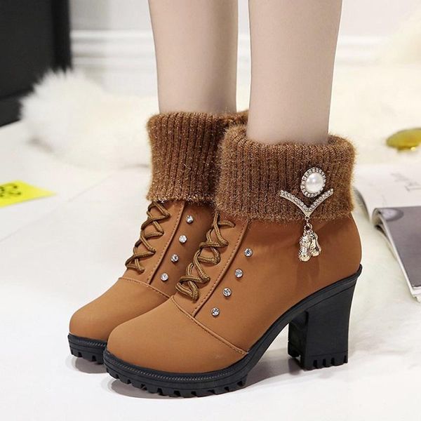 boots 2021 winter shoes women platform ankle rhinestone snow cross-tied high heels warm plush booties botas mujer 8373l, Black
boots 2021 winter shoes women platform ankle rhinestone snow cross-tied high heels warm plush booties botas mujer 8373l, Black