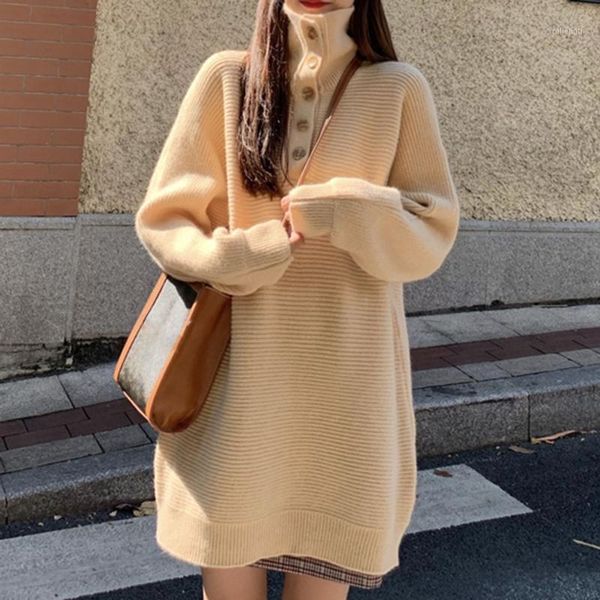 pullover women long sweater turtleneck solid color 2020 fashion casual knit retro loose slim all match autumn winter outwear1, White;black
pullover women long sweater turtleneck solid color 2020 fashion casual knit retro loose slim all match autumn winter outwear1, White;black