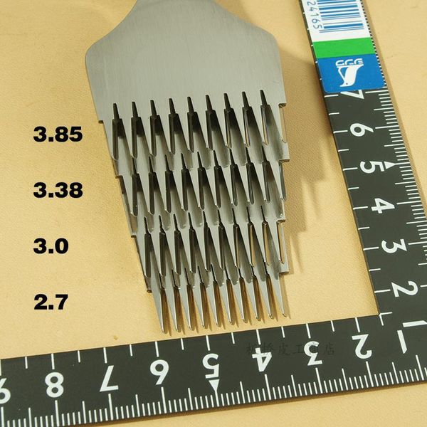 3.38mm 3pcs spacing leather craft tools hole punches stitching punch tool 2/510 prong white steel/ french flat cut
3.38mm 3pcs spacing leather craft tools hole punches stitching punch tool 2/510 prong white steel/ french flat cut