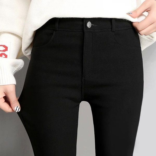 2019 new spring high elastic skinny pencil jeans leggings elastic black plus size immitation stretch denim pants long trousers, Blue
2019 new spring high elastic skinny pencil jeans leggings elastic black plus size immitation stretch denim pants long trousers, Blue