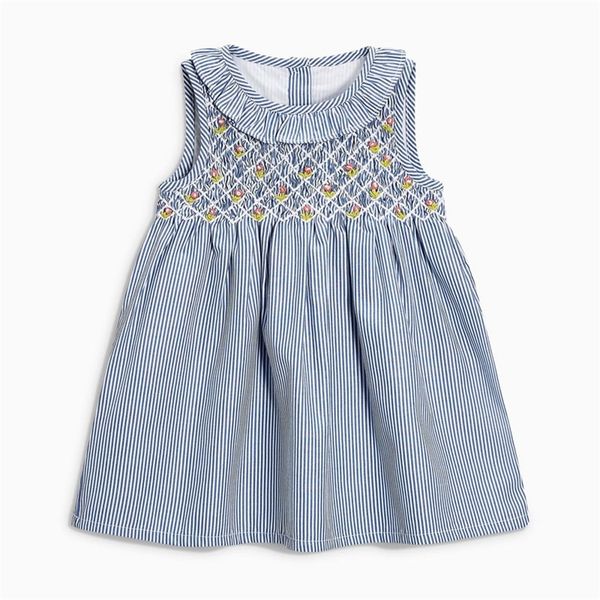 little maven new summer kids light blue striped turn-down embroidery girls 2- short-sleeved cotton woven smock dresses lj200923, Red;yellow
little maven new summer kids light blue striped turn-down embroidery girls 2- short-sleeved cotton woven smock dresses lj200923, Red;yellow
