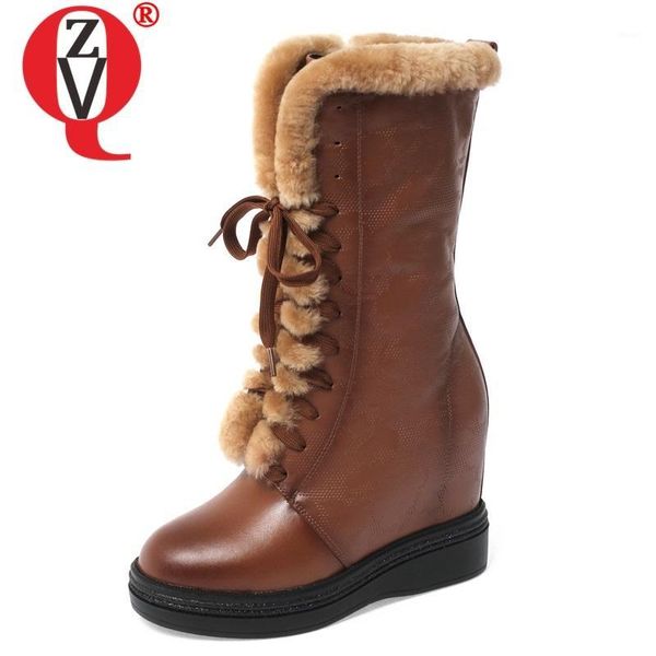 boots zvq winter fashion snow outside comfortable high heels platform cross-tied genuine leather women shoes drop 1, Black
boots zvq winter fashion snow outside comfortable high heels platform cross-tied genuine leather women shoes drop 1, Black