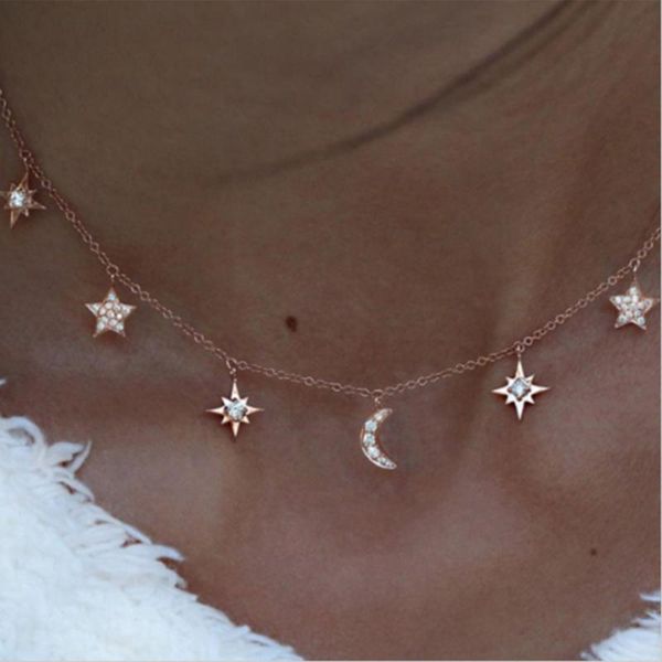 famshin 2020 fashion choker necklace star moon pendant chain golden liver women summer jewelry nice gift, Silver
famshin 2020 fashion choker necklace star moon pendant chain golden liver women summer jewelry nice gift, Silver