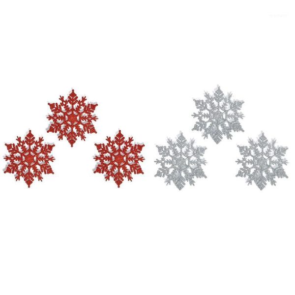 christmas decorations 24 pcs glitter snowflake ornaments xmas tree hanging decoration , 12 silver & red1
christmas decorations 24 pcs glitter snowflake ornaments xmas tree hanging decoration , 12 silver & red1