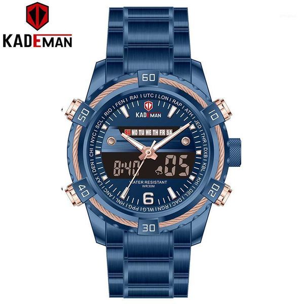 brand men's wristwatch electronic dual time display stainless steel sports watches relogio masculino wristwatch1, Silver
brand men's wristwatch electronic dual time display stainless steel sports watches relogio masculino wristwatch1, Silver
