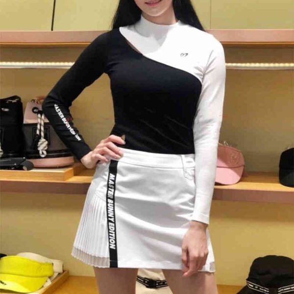 two piece dress master bunny fall/winter style stand-up collar contrast stitching women's golf sweater 6yu0, White
two piece dress master bunny fall/winter style stand-up collar contrast stitching women's golf sweater 6yu0, White