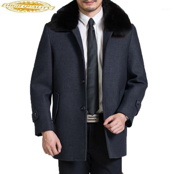 men's wool & blends thick liner can be disassembled coat men brand clothing fur men's winter jacket medium long overcoat wuj10951, Black
men's wool & blends thick liner can be disassembled coat men brand clothing fur men's winter jacket medium long overcoat wuj10951, Black