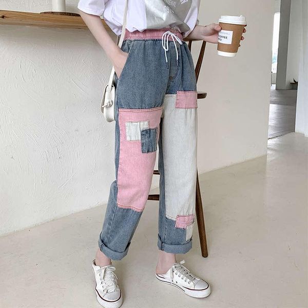 s-5xl plus size drawstring waist loose straight trousers casual womens jeans blue pants for women streetwear denim jeans c7034
s-5xl plus size drawstring waist loose straight trousers casual womens jeans blue pants for women streetwear denim jeans c7034