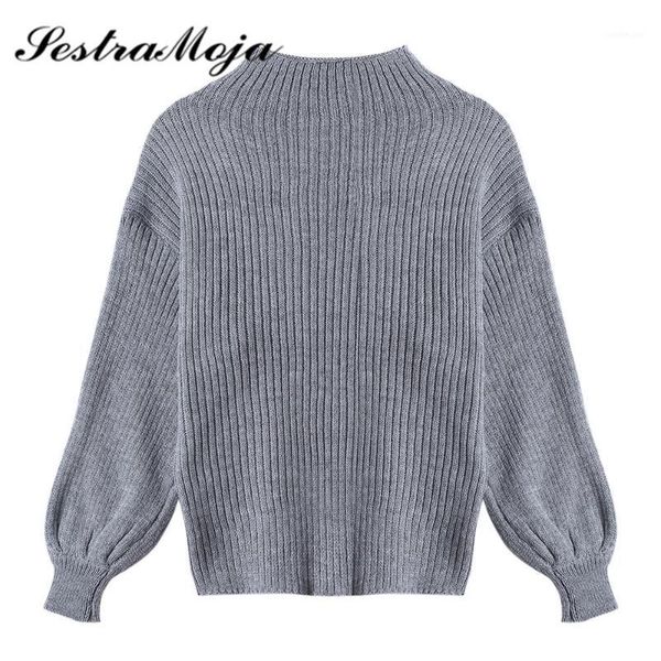 sestra moja 2019 autumn winter women knitted sweater high collar solid color pullover sweater casual soft pullovers1, White;black
sestra moja 2019 autumn winter women knitted sweater high collar solid color pullover sweater casual soft pullovers1, White;black