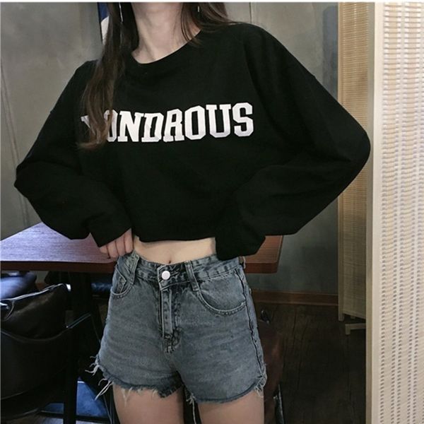 high waistshorn outfit student outfitt-shirt student outfitnavel long sleeve t-shirt for women's autumnnew loose stylewomen's bott, White
high waistshorn outfit student outfitt-shirt student outfitnavel long sleeve t-shirt for women's autumnnew loose stylewomen's bott, White