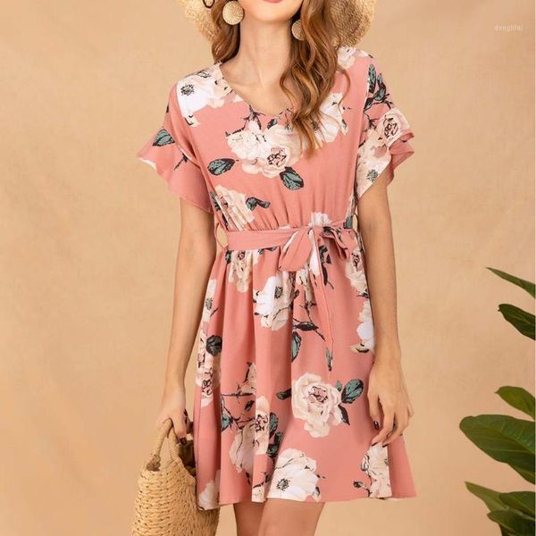 home&nest womens fashion printed v-neck ruffled short sleeve bandage belt mini dress casual evening party dress summer 20201, Black;gray
home&nest womens fashion printed v-neck ruffled short sleeve bandage belt mini dress casual evening party dress summer 20201, Black;gray