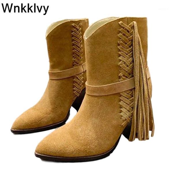 autumn shoes spike high heel short boots women fringe pointed toe real suede ankle botas feminina western cowboy boots 20201, Black
autumn shoes spike high heel short boots women fringe pointed toe real suede ankle botas feminina western cowboy boots 20201, Black