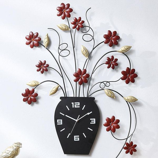 wall clocks modern wrought iron flower vase clock ornaments art home livingroom sticker crafts el porch mural decoration
wall clocks modern wrought iron flower vase clock ornaments art home livingroom sticker crafts el porch mural decoration