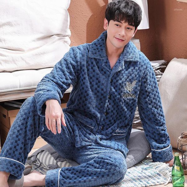 warm sleepwear men's flannel winter thick pajama male thick long sleeve pijama casual autumn pyjamas men coral fleece sleepwear1, Black;brown
warm sleepwear men's flannel winter thick pajama male thick long sleeve pijama casual autumn pyjamas men coral fleece sleepwear1, Black;brown