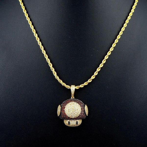 pendant necklaces zircon inlaid mushroom head item necklace hip hop men's jewelry fashion hiphop accessories, Silver
pendant necklaces zircon inlaid mushroom head item necklace hip hop men's jewelry fashion hiphop accessories, Silver