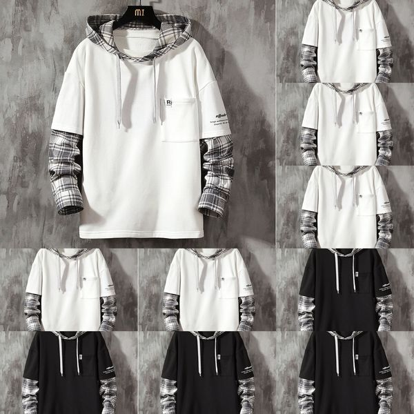 n6akd with hat men's autumn men's spring and fake long-sleeved two-piece hoodie hoodiehoodie trendy handsome autumn clothes substi, Black
n6akd with hat men's autumn men's spring and fake long-sleeved two-piece hoodie hoodiehoodie trendy handsome autumn clothes substi, Black