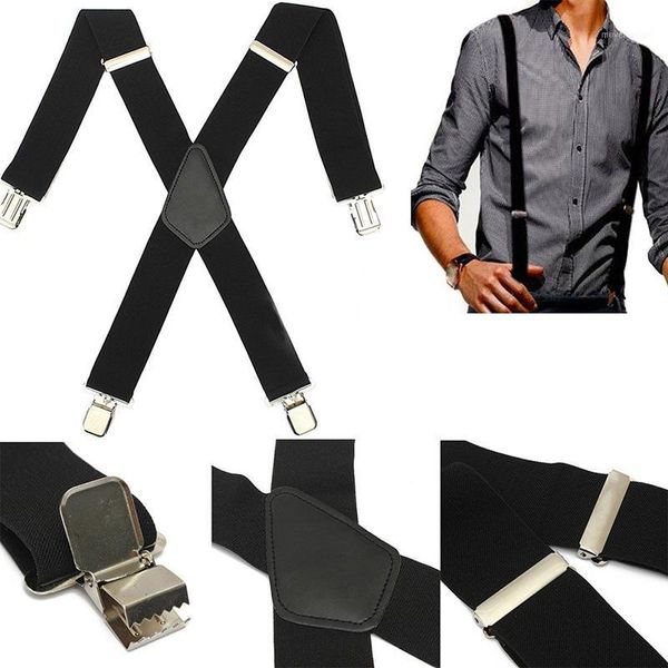 wholesale- mens women black elastic suspenders leather braces x-back adjustable clip-on new nb00261, Black;white
wholesale- mens women black elastic suspenders leather braces x-back adjustable clip-on new nb00261, Black;white