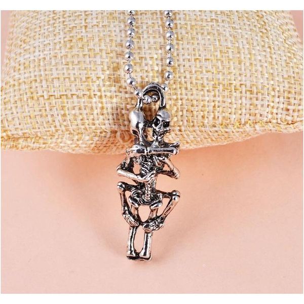 retro hugs skeleton pendants creative men 's necklace europe and the united st sqcadi dh_seller2010, Silver
retro hugs skeleton pendants creative men 's necklace europe and the united st sqcadi dh_seller2010, Silver