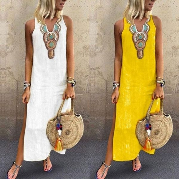 v07e4 women's lbous casual dressdress cotton hemp bohemian sleeveless deep v-neck side slit dress dresscotton and linen loose new, Black;gray
v07e4 women's lbous casual dressdress cotton hemp bohemian sleeveless deep v-neck side slit dress dresscotton and linen loose new, Black;gray