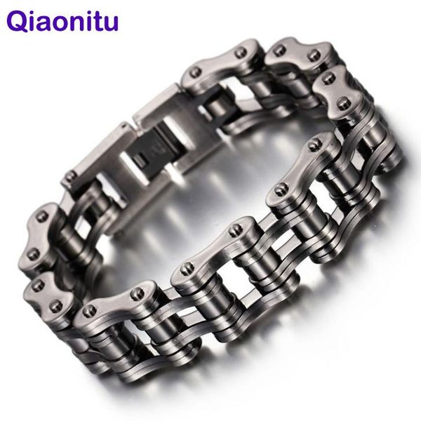 link, chain punk brushed bike bracelets cool biker bicycle men's bracelet fashion male stainless steel motor hand jewelry, Black
link, chain punk brushed bike bracelets cool biker bicycle men's bracelet fashion male stainless steel motor hand jewelry, Black