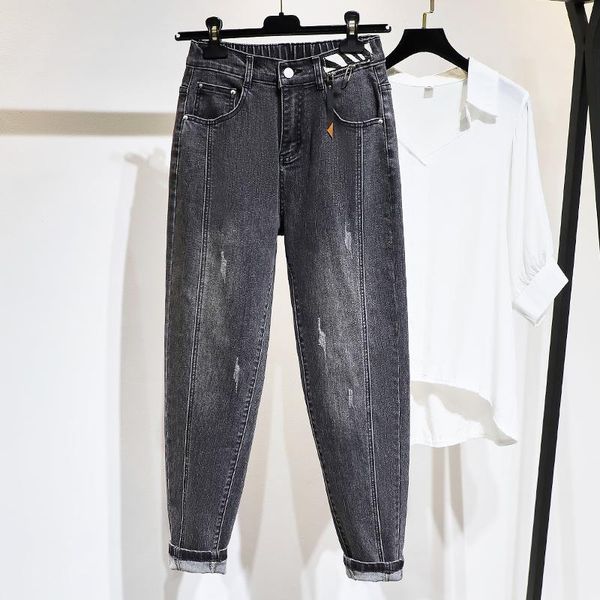 5xl high waist jeans women vintage plus size jeans femme harem pants loose boyfriend denim streetwear trousers women k772, Blue
5xl high waist jeans women vintage plus size jeans femme harem pants loose boyfriend denim streetwear trousers women k772, Blue