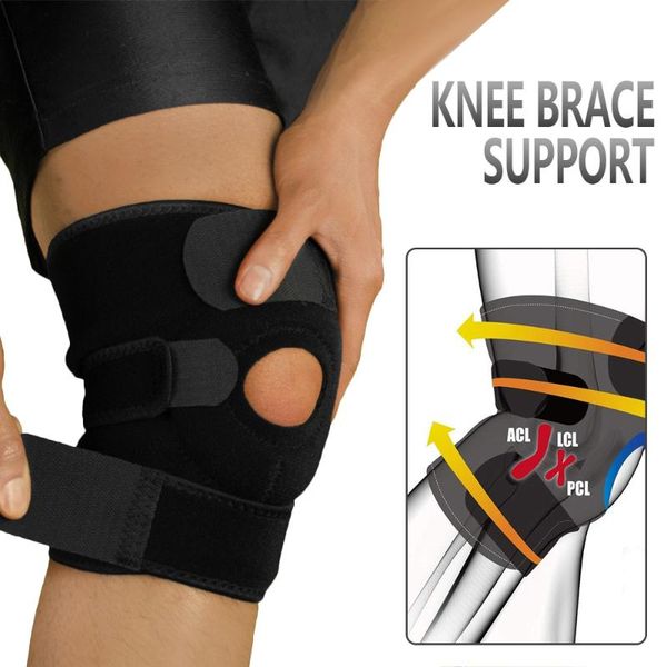 1pc adjustable knee brace support kneepad professional sports safety knee pad fitness gear basketball volleyball protector band, Black;gray
1pc adjustable knee brace support kneepad professional sports safety knee pad fitness gear basketball volleyball protector band, Black;gray