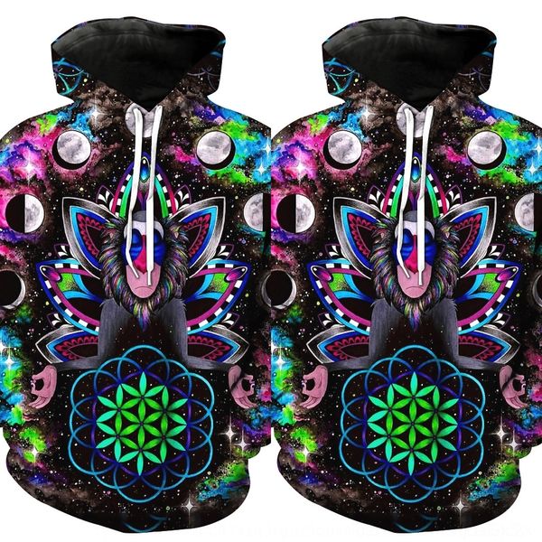 jrnzg print sweater sweater-2015 fashion print fashion star pulloversweater pullover star hooded pocket pullover men's pocket hooded me, Black