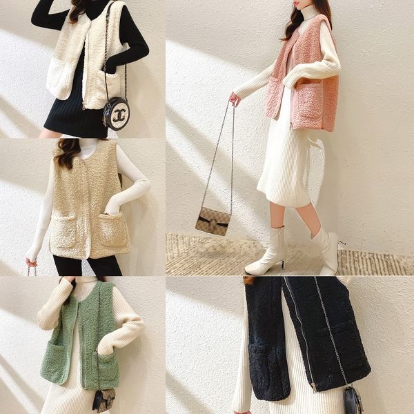 new korean style fashionable and versatile in autumn and winter 2020 coat wool vest wool solid color double pocket four color lamb hair vest, White;black
new korean style fashionable and versatile in autumn and winter 2020 coat wool vest wool solid color double pocket four color lamb hair vest, White;black