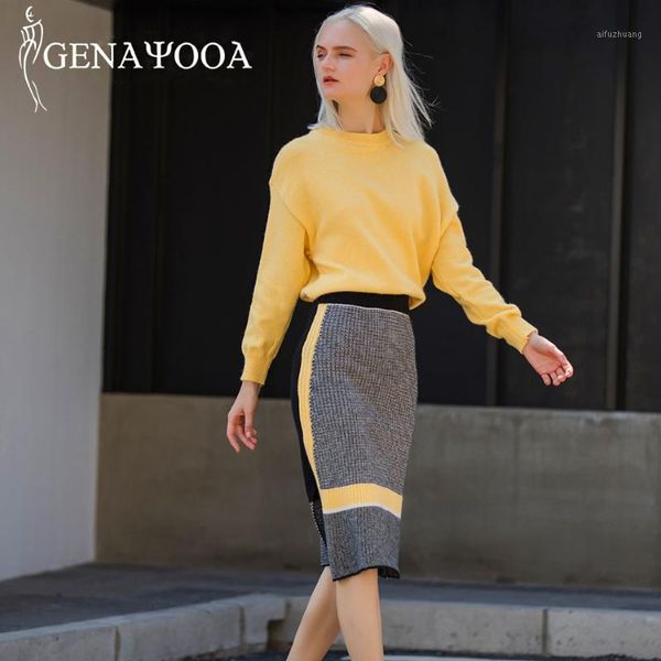 genayooa 2 piece set women knitted vintage two piece suit striped femlae suits elastic skirt set 2020 winter1, Gray
genayooa 2 piece set women knitted vintage two piece suit striped femlae suits elastic skirt set 2020 winter1, Gray