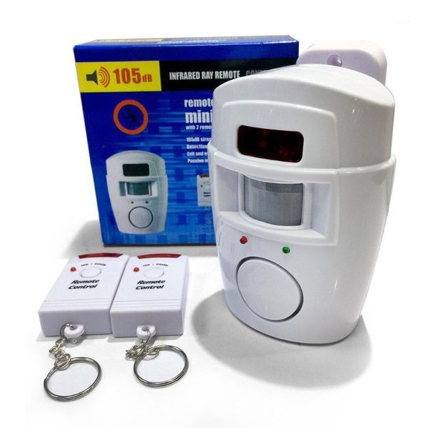 alarm systems 105db wireless home security burglar system infrared sensor electric anti-theft motion detector with 2 remote controller1