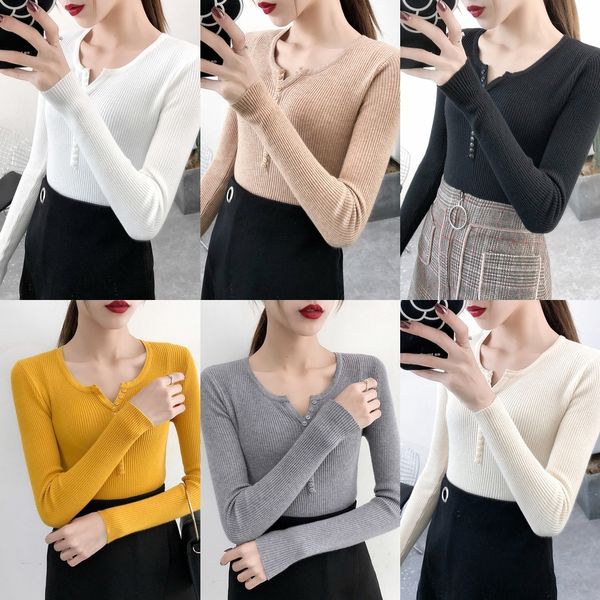 gt4aw women's v-neck 2020 fall/winter black slim-fit base sweater sweater shirt thin style new tight western knitted q1efx, White;black
gt4aw women's v-neck 2020 fall/winter black slim-fit base sweater sweater shirt thin style new tight western knitted q1efx, White;black