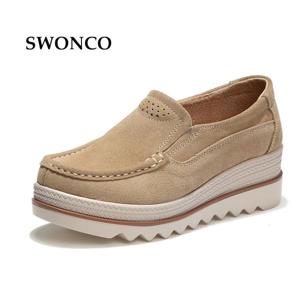 swonco women's shoes spring autumn genuine leather platform sneakers slip on casual shoes female wedge sneakers for women 1006, Black;white
swonco women's shoes spring autumn genuine leather platform sneakers slip on casual shoes female wedge sneakers for women 1006, Black;white
